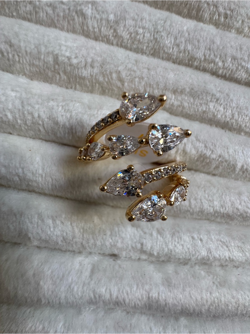 Happiness I search Direction- CZ on Gold - OG Ring July